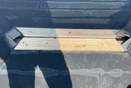 貫板交換工事　木製貫板
